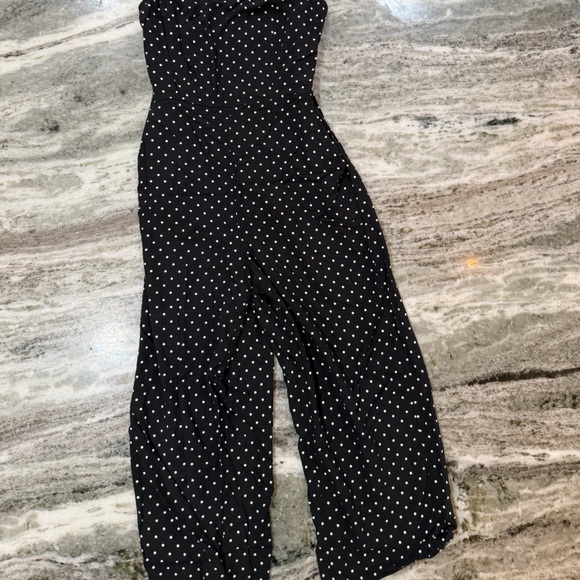 Old Navy Black and White Polka Dot Jumpsuit Size Women’s Small - Picture 3 of 6